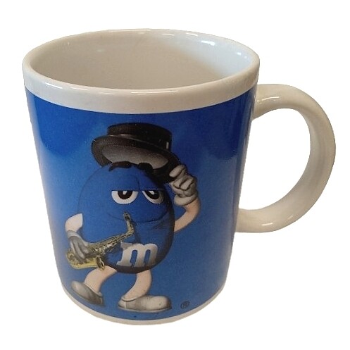 M&M BLUE Ceramic Mug
