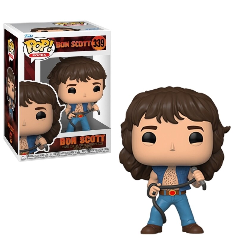 AC/DC Bon Scott 3 3/4&quot;H POP! Rocks Vinyl Figure #339