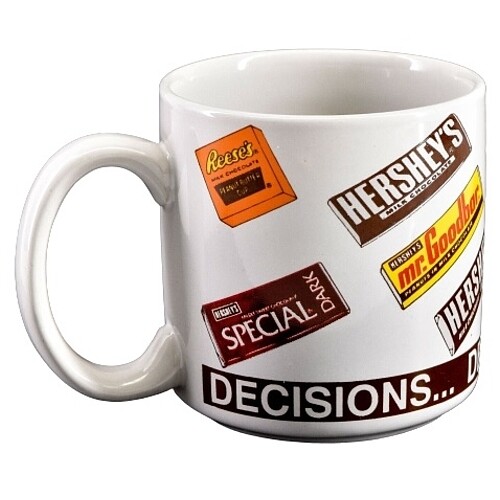 Hershey Candy Bars Ceramic Mug - Decisions...Decisions...Decisions...