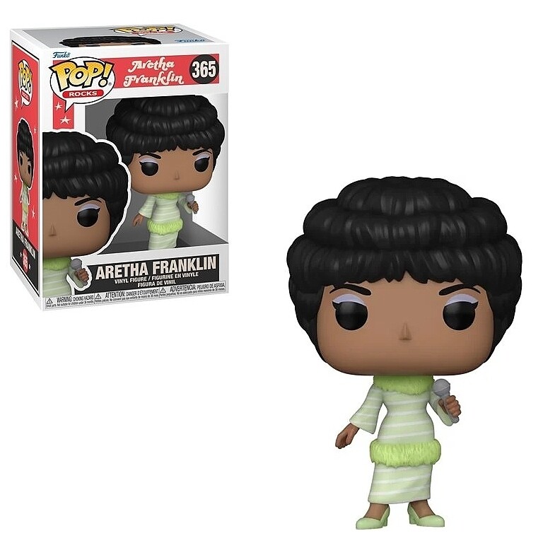 Aretha Franklin in Green Dress 3 3/4&quot;H POP! Rocks Vinyl Figure #365