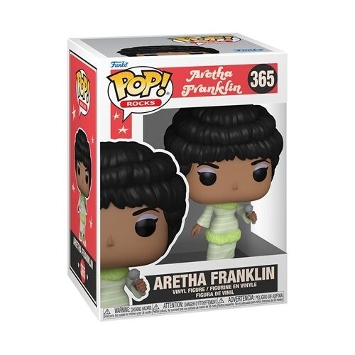 Aretha Franklin in Green Dress 3 3/4"H POP! Rocks Vinyl Figure #365