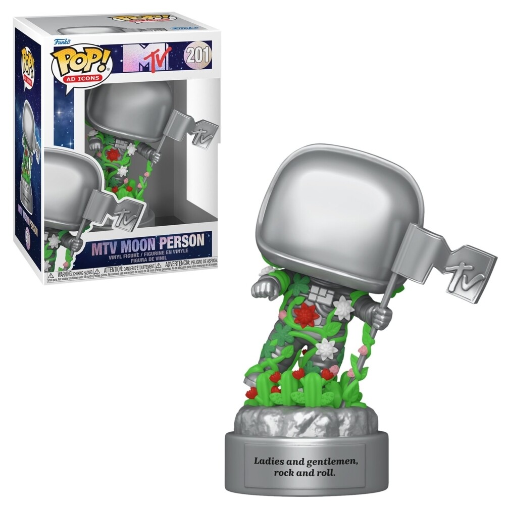MTV Moon Person 3 3/4&quot;H POP!  Ad Icons Vinyl Figure #201