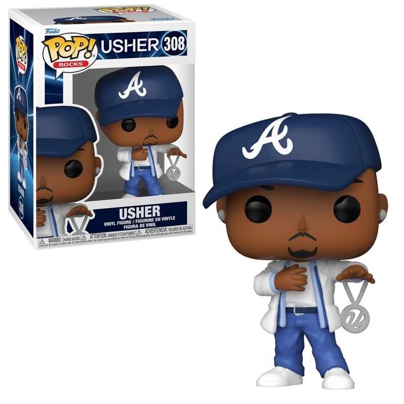 Usher Yeah 3 3/4&quot;H POP! Rocks Vinyl Figure #308