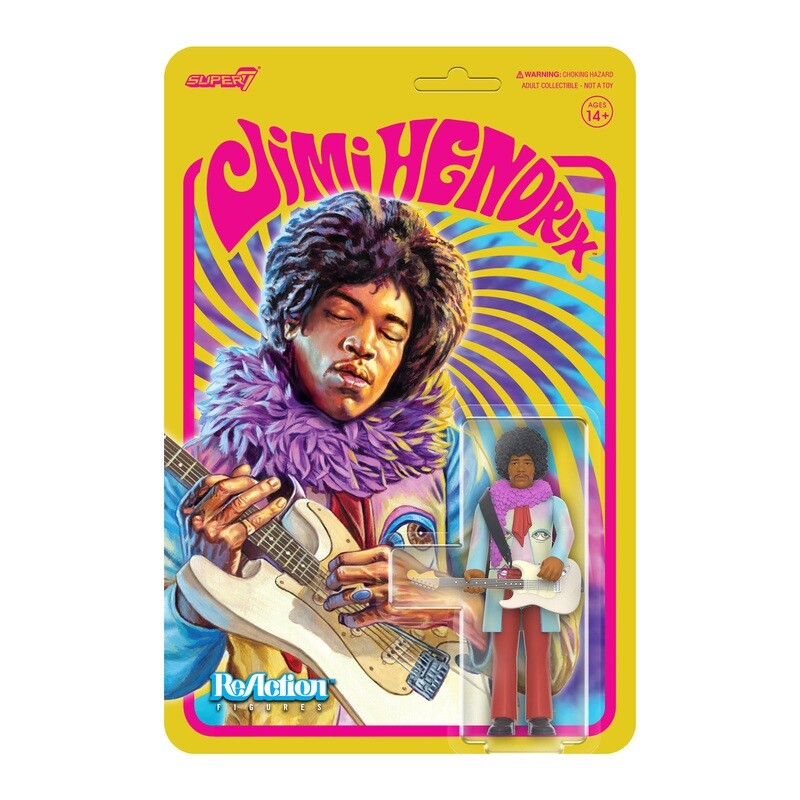 Jimi Hendrix 3 3/4"H Are You Experienced ReAction Figure