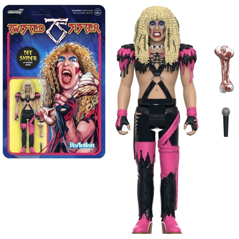 Twisted Sister 3 3/4&quot;H Dee Snider ReAction Figure