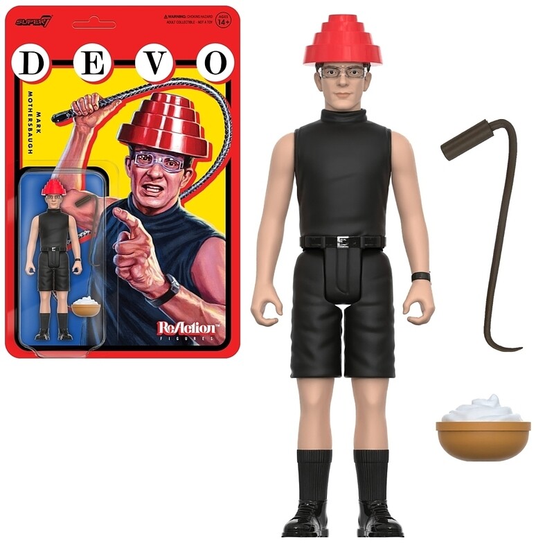 DEVO 3 3/4&quot;H Mark Mothersbaugh Whip It! ReAction Figure