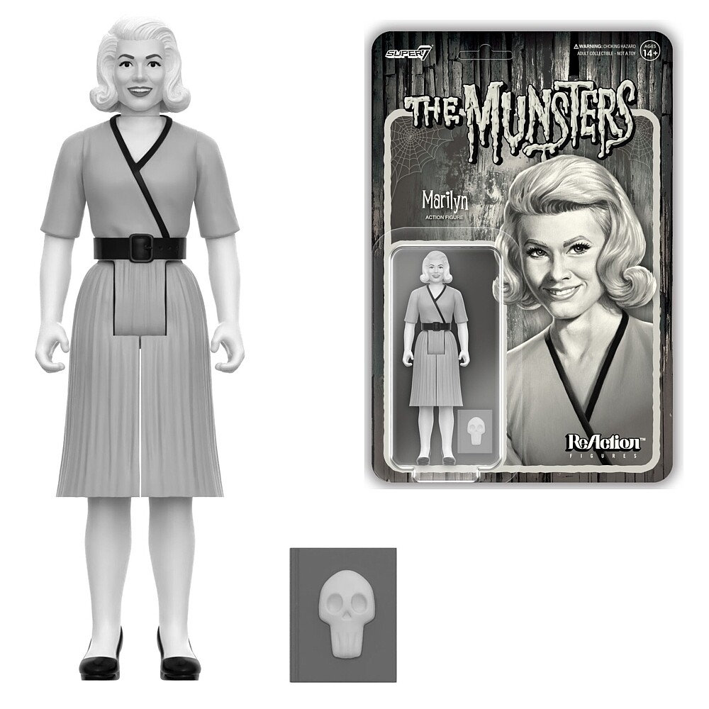 3 3/4"H Marilyn Munster GRAYSCALE ReAction Figure