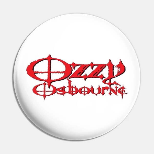 Ozzy Osbourne Modern Logo 2 1/4"D Pinback Button