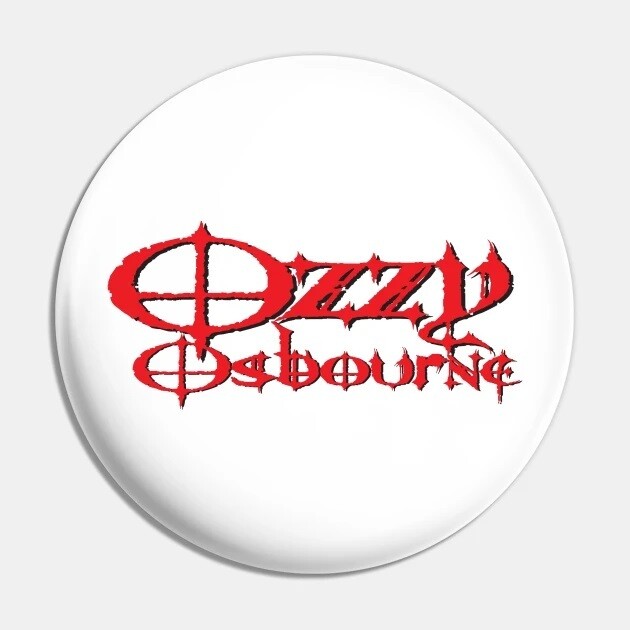 Ozzy Osbourne Modern Logo 2 1/4&quot;D Pinback Button