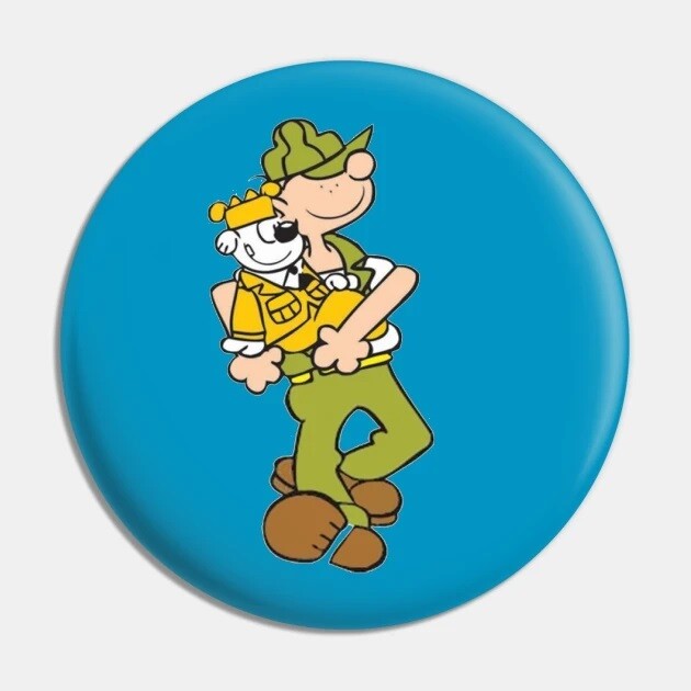 Beetle Bailey and Otto 2 1/4&quot;D Pinback Button