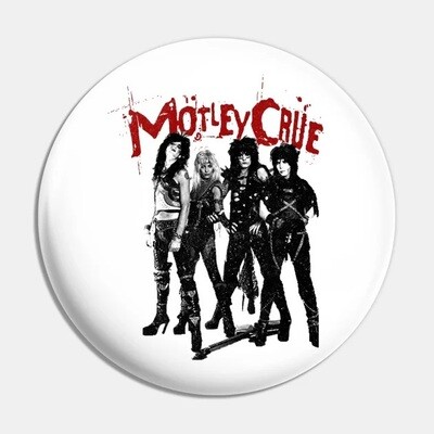 Motley Crue 2 1/4"D Pinback Button