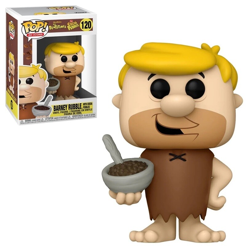 Flintstones Barney Rubble Cocoa Pebbles 3 3/4&quot;H POP! Ad Icons Vinyl Figure #120