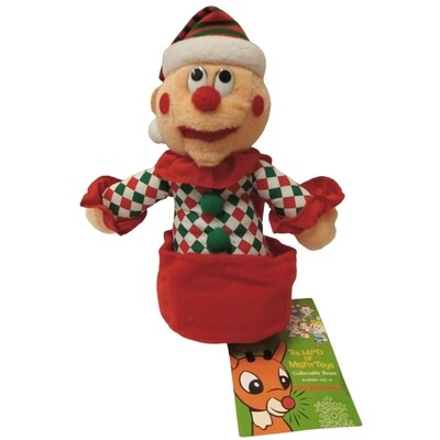 Rudolph The Red-Nosed Reindeer 8"H Charlie-in-the-box Beanbag / Ornament
