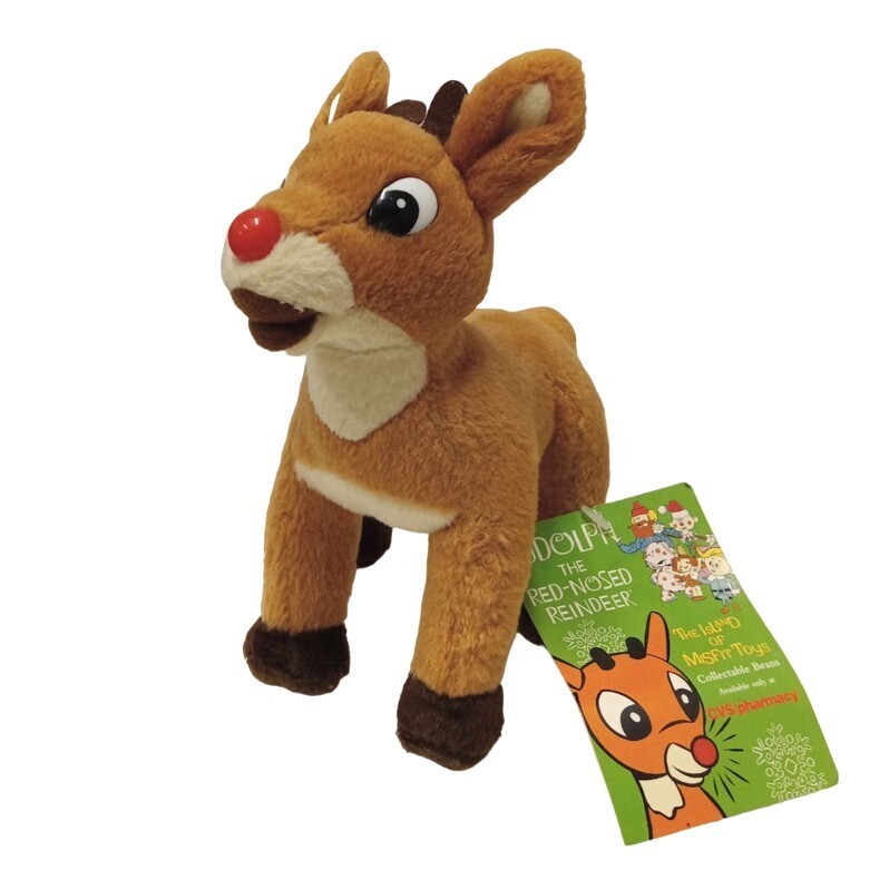 Rudolph The Red-Nosed Reindeer 7&quot;H (Young) Rudolph Beanbag / Ornament