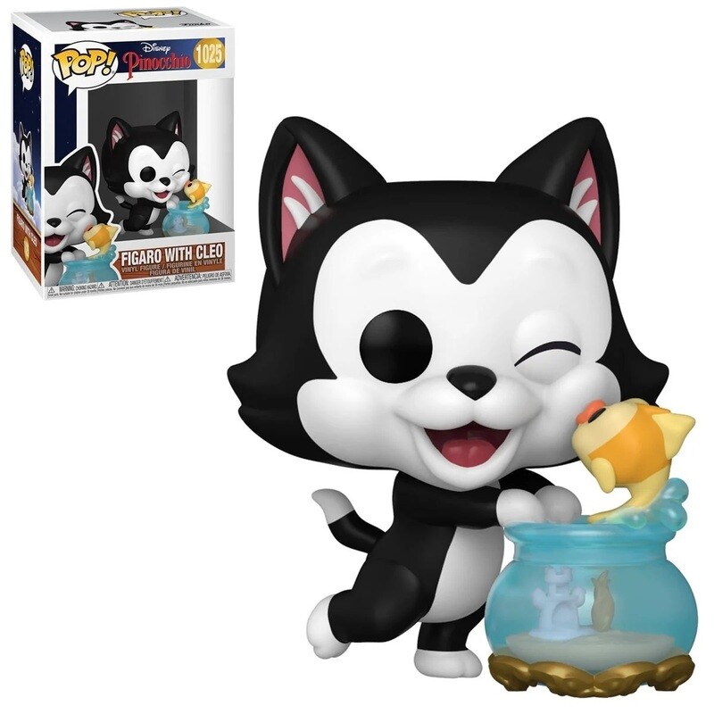 Pinocchio&#39;s Figaro with Cleo 3 3/4&quot;H POP! Disney Vinyl Figure #1025