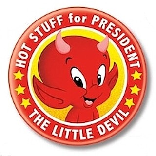 2 1/4&quot;D Casper&#39;s Hot Stuff for President Pinback Button