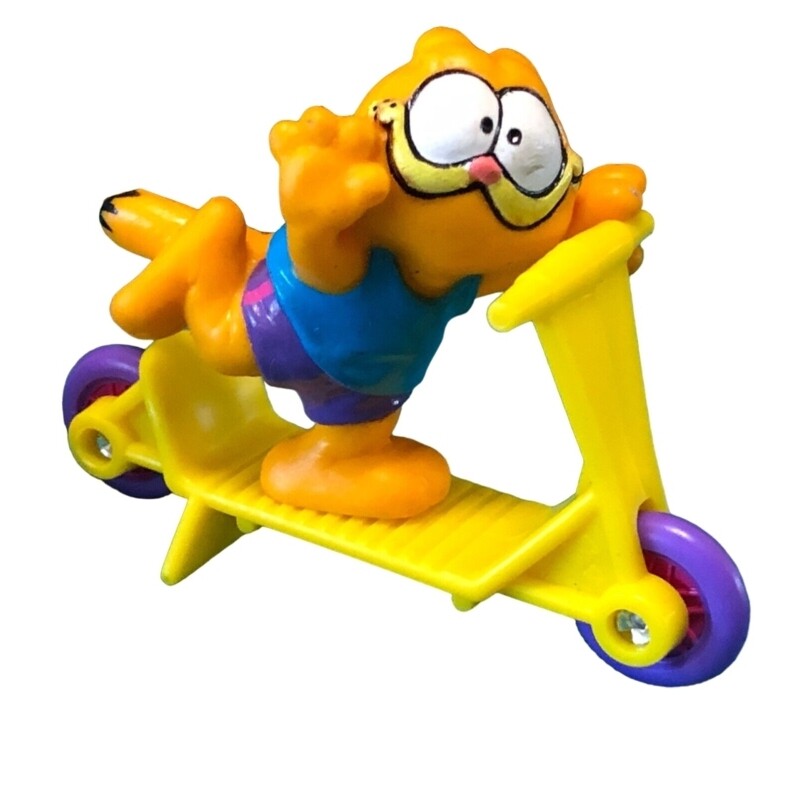 Garfield on Yellow Scooter McDonald&#39;s Happy Meal Toy - 1989
