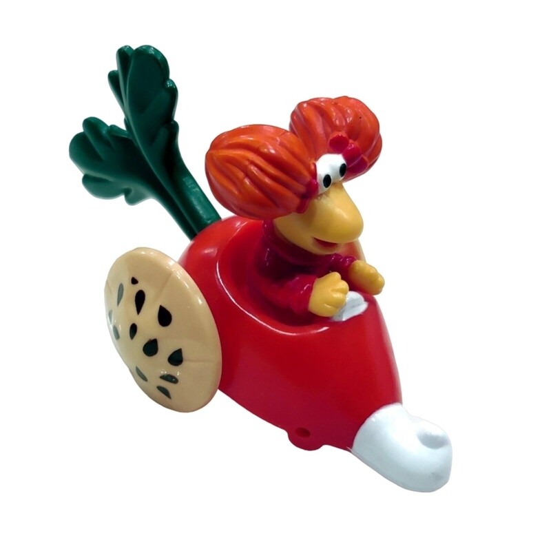 Fraggle Rock Red in Radish Vehicle McDonald&#39;s Happy Meal Toy - 1988