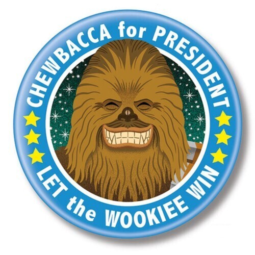 Star Wars "Chewbacca for President" Pinback Button