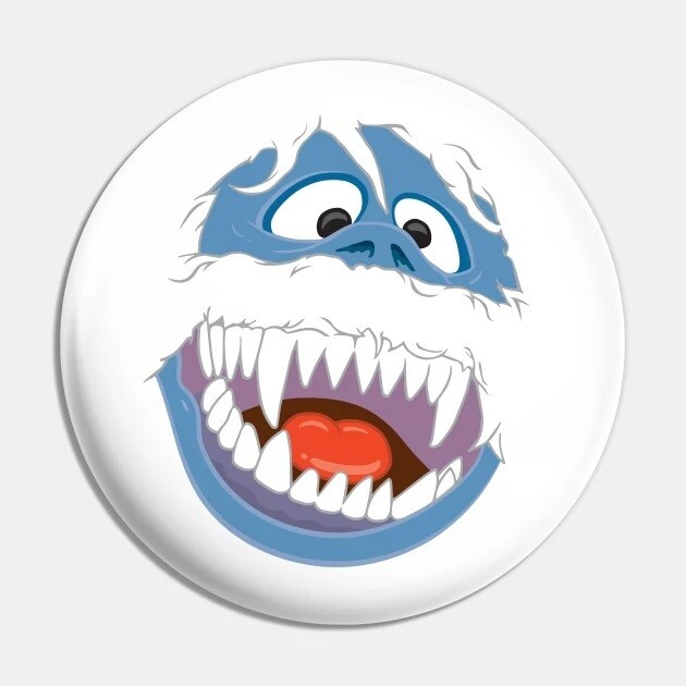 Rudolph the Red-Nosed Reindeer Abominable Snowman 2 1/4"D Pinback Button