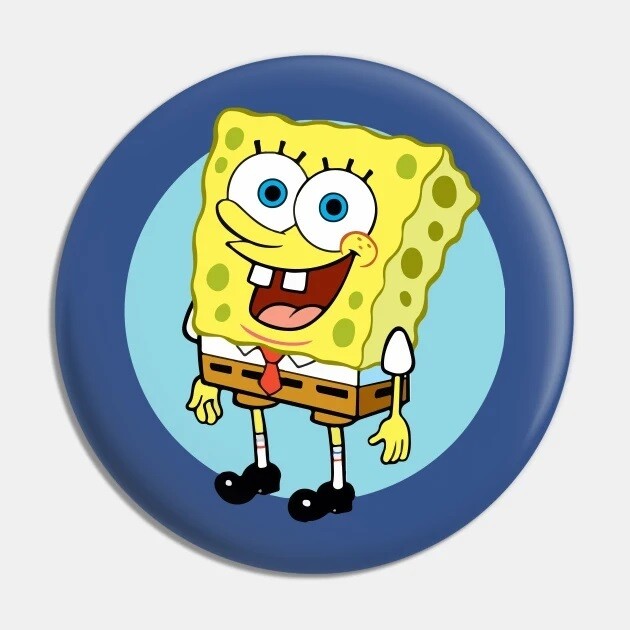 SpongeBob SquarePants 2 1/4"D Pinback Button