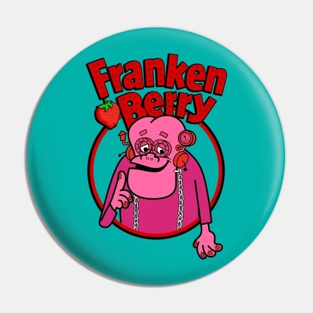 Monster Cereals Franken Berry 2 1/4&quot;D Pinback Button