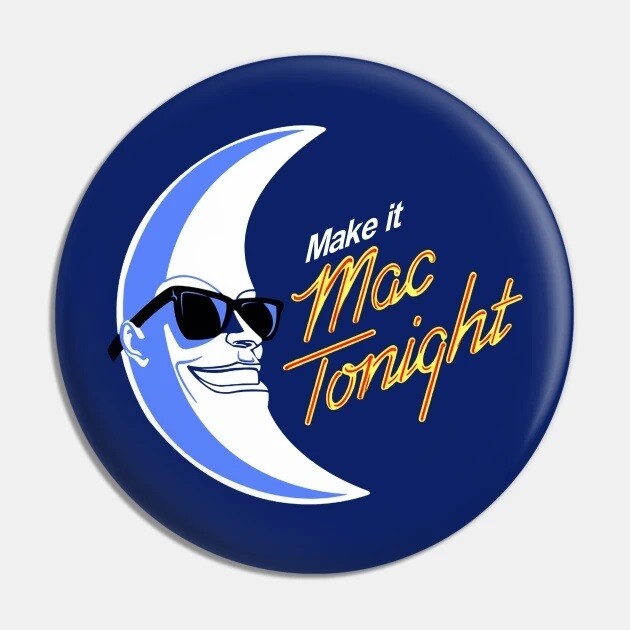 McDonald&#39;s Mac Tonight 2 1/4&quot;D Pinback Button
