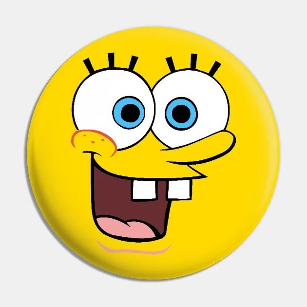 SpongeBob SquarePants Face 2 1/4&quot;D Pinback Button