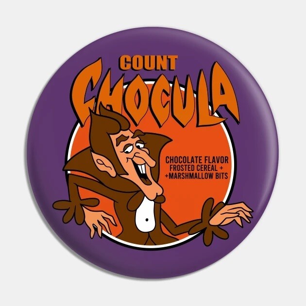 Monster Cereals Count Chocula 2 1/4&quot;D Pinback Button