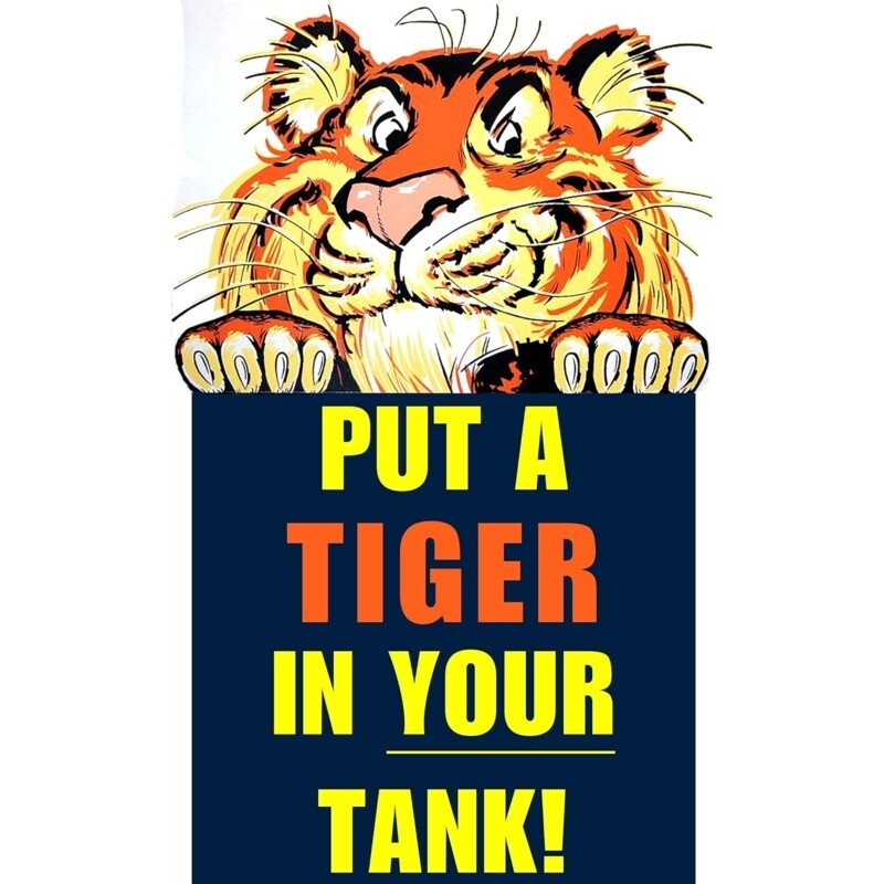 Esso *Exxon) Tiger Metal Magnet - Put A Tiger In Your Tank