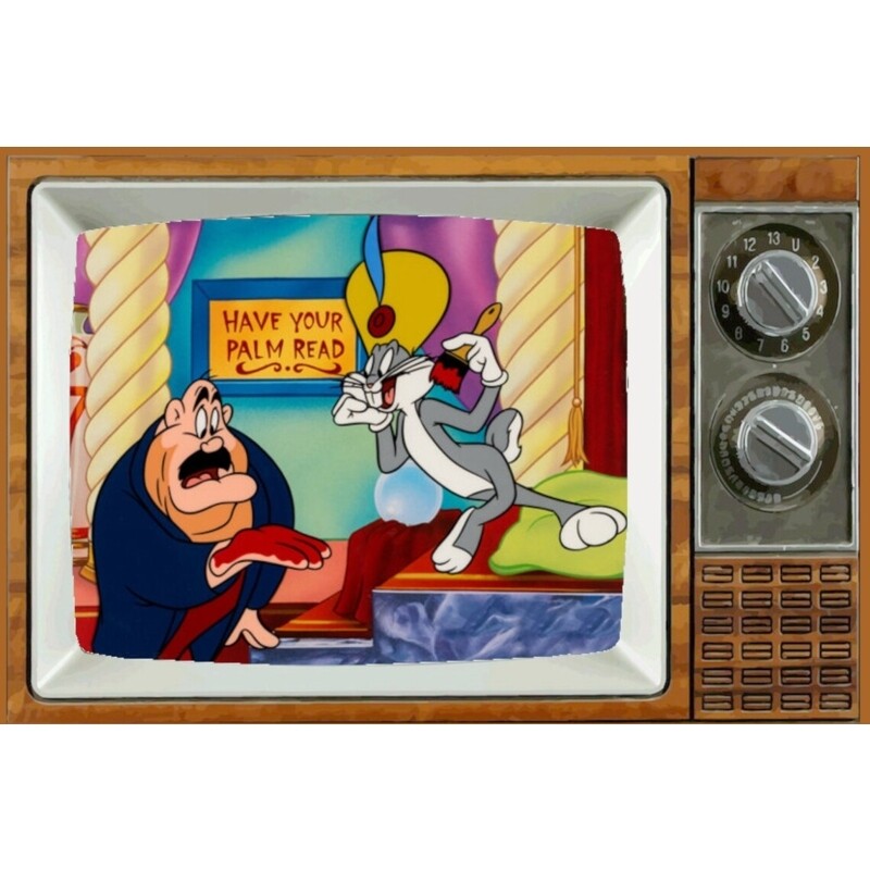 Looney Tunes Bugs Bunny "Palm Red" Metal TV Magnet