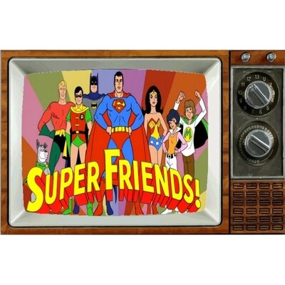 Super Friends Metal TV Magnet