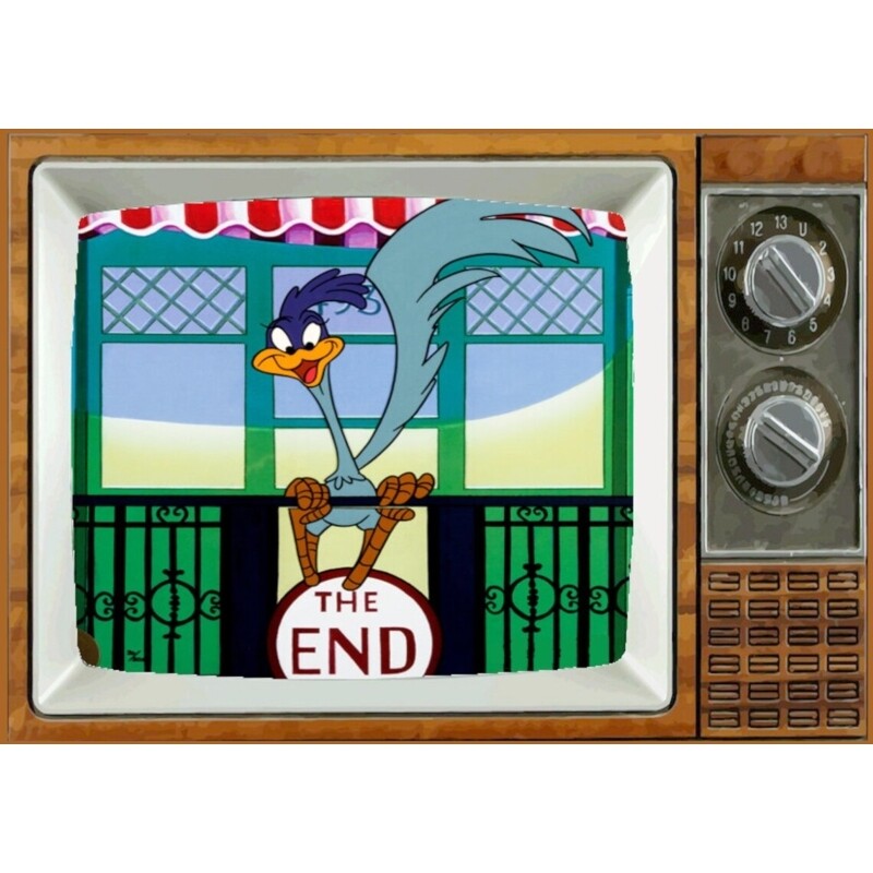 Looney Tunes Road Runner &quot;The End&quot; Metal TV Magnet
