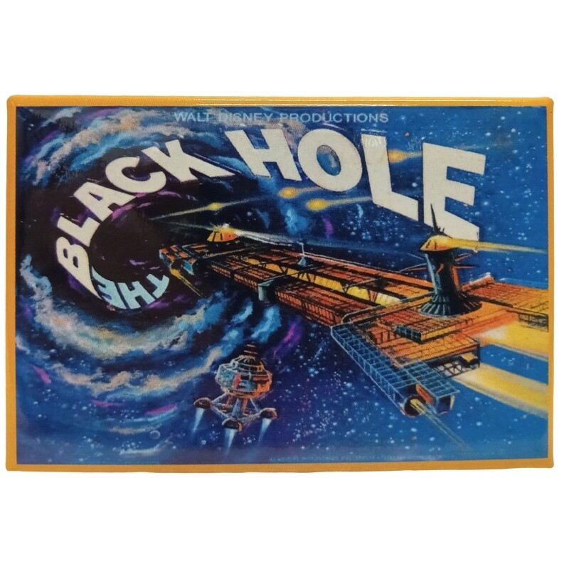 The Black Hole Vintage Lunchbox Graphics Metal Magnet