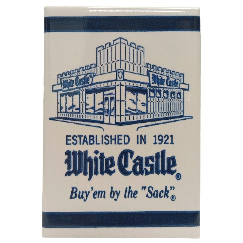 White Castle Metal Magnet