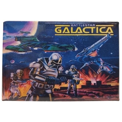 Battlestar Galactica Vintage Lunchbox Graphics Metal Magnet