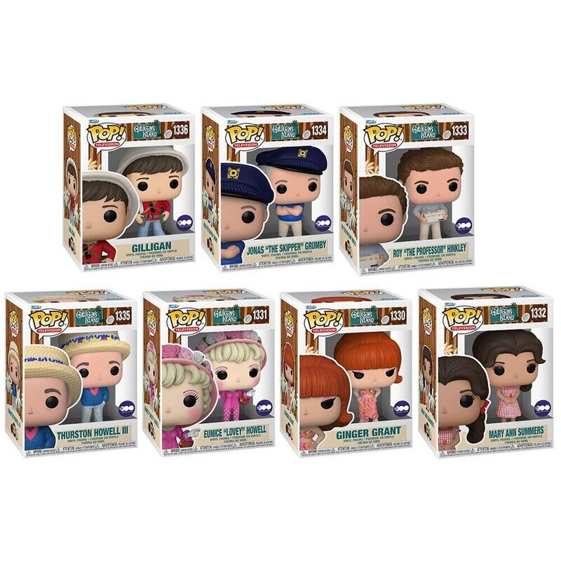 Gilligan's Island set of all SEVEN 3 3/4"H POP! Television Vinyl Figures - WB100