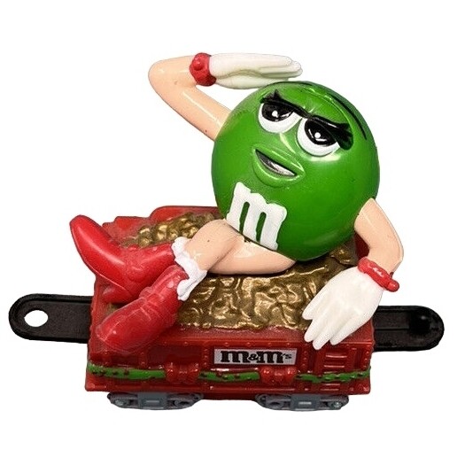 M&amp;M Series 2 Christmas Train - GREEN on Red Car