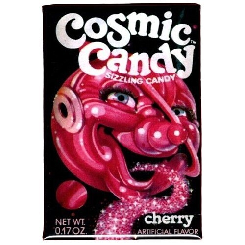 Cosmic Candy Retro Cherry Fridge Magnet