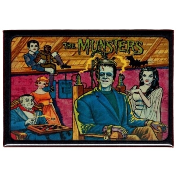 The Munsters Lunchbox Retro Metal Fridge Magnet