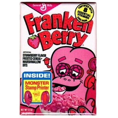 Monster Cereals Franken Berry Cereal Box Magnet