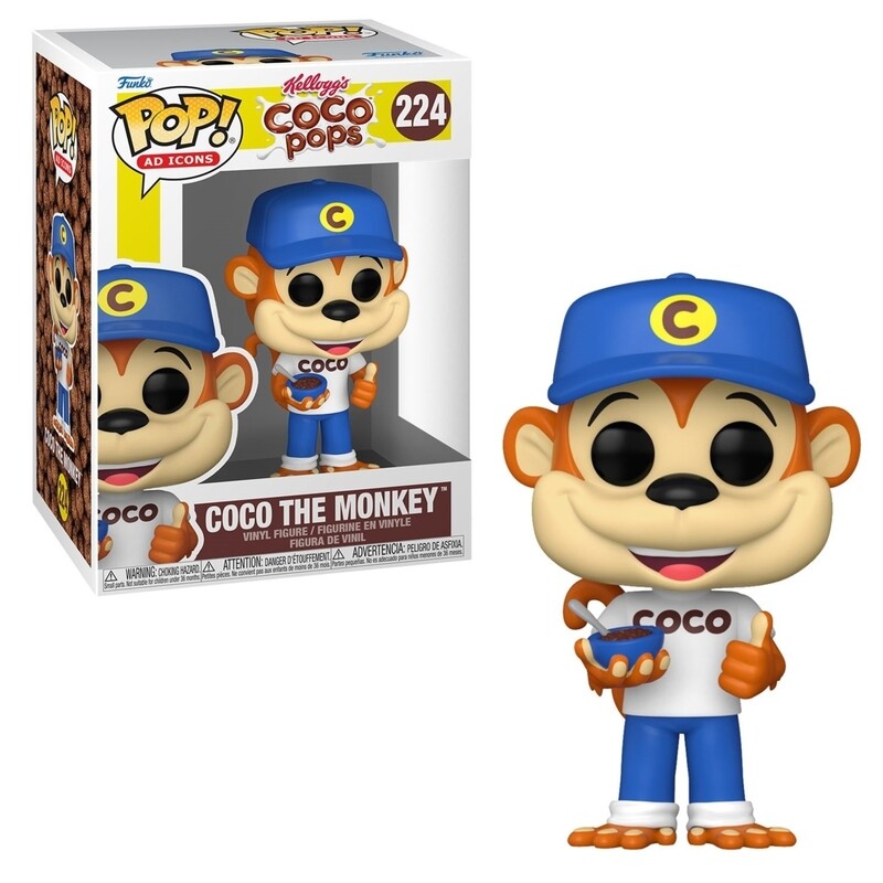 Kellogg&#39;s Coco Pops 3 3/4&quot;H Coco the Monkey POP! Ad Icons Vinyl Figure #224