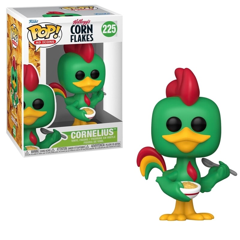 Kellogg&#39;s Corn Flakes 3 3/4&quot;H Cornelius the Rooster POP! Ad Icons Vinyl Figure #225