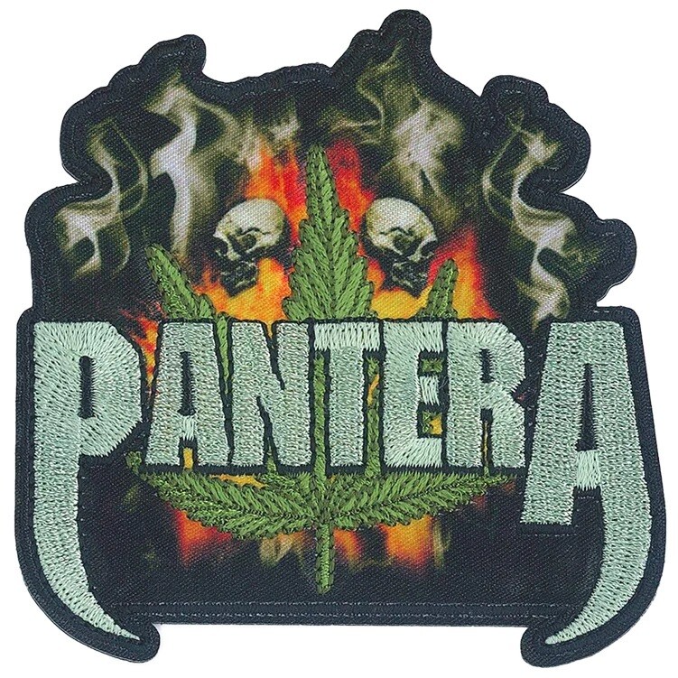 Pantera Skulls, Leaf and Smoke Embroidered Patch