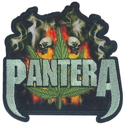Pantera Skulls, Leaf and Smoke Embroidered Patch