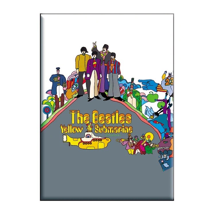 Beatles Yellow Submarine with Group LARGE Magnet