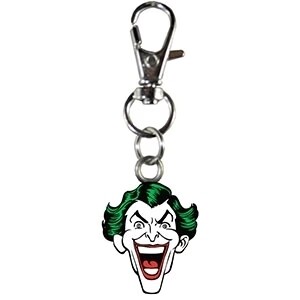 Batman Joker Face Rubber Keychain / Zipper Pull