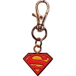 Superman LOGO Rubber Keychain / Zipper Pull