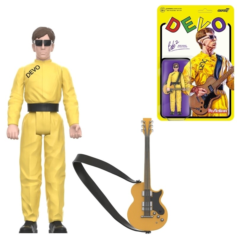 DEVO 3 3/4&quot;H Bob Casale ReAction Figure
