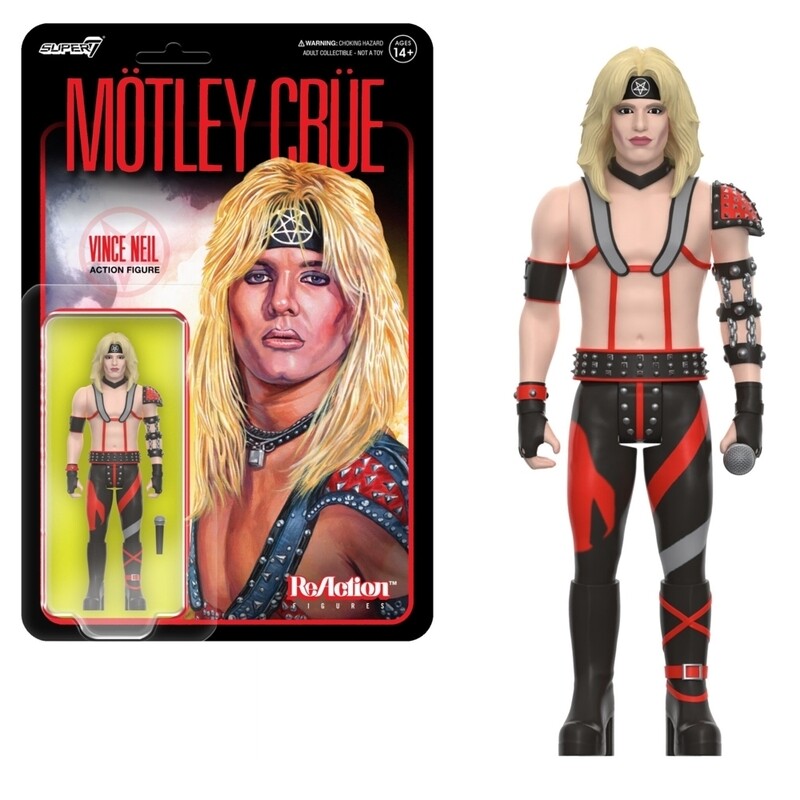 Motley Crue 3 3/4&quot;H Vince Neil ReAction Figure